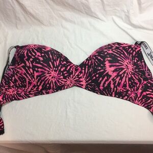 Pink & Black Nylon Plus-Size Bra by Juicy Couture, Sz 42D